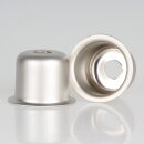 E14 Fassungshülse Metall Nickel matt 27x30mm Zierhülse für Lampenfassungen