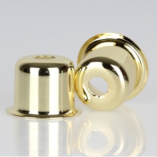 E14 Fassungshlse Metall vermessingt 27x30mm Zierhlse fr Lampenfassungen