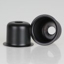 E14 Fassungshülse Metall schwarz 27x30mm Zierhülse für Lampenfassungen