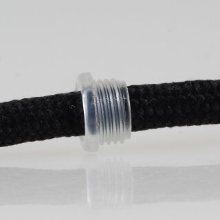 Isolierungs-Gewindenippel 12x7mm Transparent M10x1 – Durchgang 6,8mm