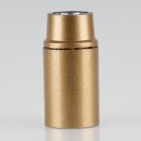 E14 Lampenfassung Bakelit-Optik Gold mit Glattmantel M10x1 IG