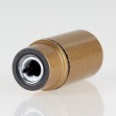 E14 Lampenfassung Bakelit-Optik Gold mit Glattmantel M10x1 IG