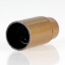 E14 Lampenfassung Bakelit-Optik Gold mit Glattmantel M10x1 IG