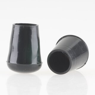 Stuhlbeinkappe / Tischbeinkappe 10 mm rund schwarz mit Stahleinlage – PVC-Kunststoff