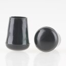 Stuhlbeinkappe / Tischbeinkappe 10 mm rund schwarz mit Stahleinlage – PVC-Kunststoff