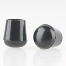 Stuhlbeinkappe / Tischbeinkappe 12 mm rund schwarz mit Stahleinlage – PVC-Kunststoff