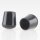 Stuhlbeinkappe / Tischbeinkappe 16 mm rund schwarz mit Stahleinlage – PVC-Kunststoff