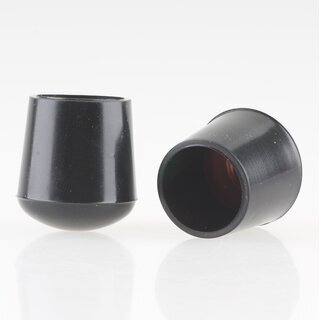 19mm Stuhlbeinkappe Tischbeinkappe schwarz mit Stahleinlage rund