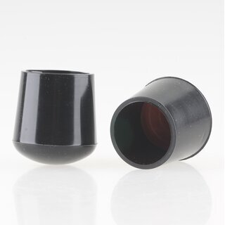 20mm Stuhlbeinkappe Tischbeinkappe schwarz mit Stahleinlage rund