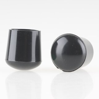 20mm Stuhlbeinkappe Tischbeinkappe schwarz mit Stahleinlage rund