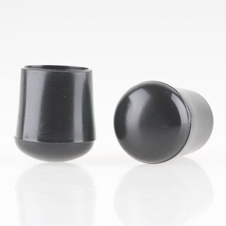 25mm Stuhlbeinkappe Tischbeinkappe schwarz mit Stahleinlage rund