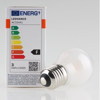 E27 LEDVANCE LED Classic Leuchtmittel 2,5W(=25W) 240V 250 lm Tropfen-Form matt warmwei