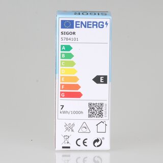 Sigor E14 LED Rhrenlampe klar 7W (60W) 2700K warmwei 806lm dimmbar