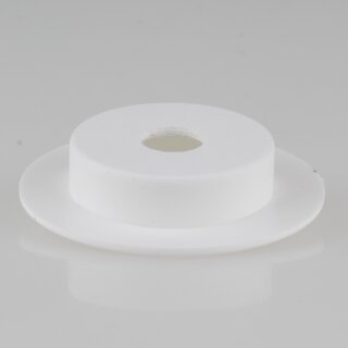 Leuchtenbau Stufenscheibe Hutscheibe Zentrierscheibe 48x10mm Kunststoff weiß 10,5mm Mittelloch