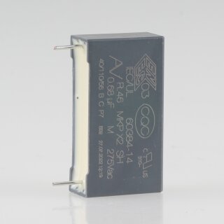0.68uF 275V MKP-X2 Entstörkondensator 32,5x16,5mm Rastermaß 27,5mm
