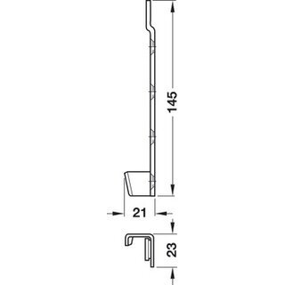 Hfele Mbel Bettverbinder 145x23x21mm Stahl 4 Schlieteile (2 Linke und 2 Rechte)