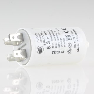 6.3uF 450V Anlaufkondensator Betriebskondensator Motorkondensator mit 6,3 mm Flachstecker