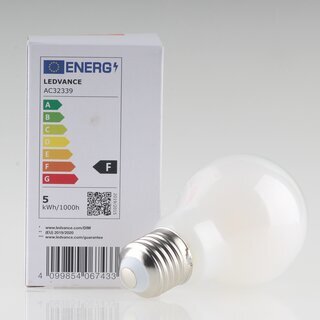 Ledvance E27 LED Filament Leuchtmittel matt 4.8W=(40W) 230V 470 lm 2700K warmwei dimmbar