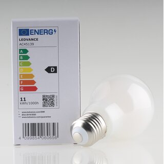 Ledvance E27 LED Filament Leuchtmittel matt 11W=(100W) 230V 1521 lm 2700K warmwei dimmbar
