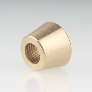 M10x1 Schrgmutter Haltekappe glatt 15x10mm Messing roh fr Lampen Einbau-Druckschalter geeignet