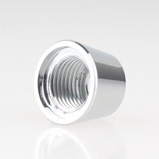 M10x1 Schrgmutter Haltekappe glatt 15x10mm Messing verchromt fr Lampen Einbau-Druckschalter geeignet