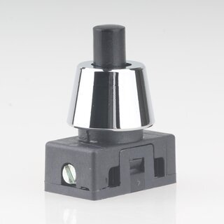 M10x1 Schrgmutter Haltekappe glatt 15x10mm Messing verchromt fr Lampen Einbau-Druckschalter geeignet