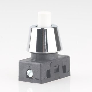 M10x1 Schrgmutter Haltekappe glatt 15x10mm Messing verchromt fr Lampen Einbau-Druckschalter geeignet