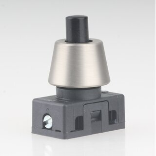 M10x1 Schrgmutter Haltekappe glatt 15x10mm Edelstahloptik  fr Lampen Einbau-Druckschalter geeignet