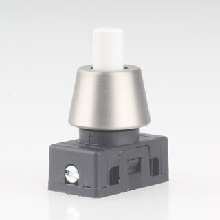 M10x1 Schrgmutter Haltekappe glatt 15x10mm Edelstahloptik  fr Lampen Einbau-Druckschalter geeignet