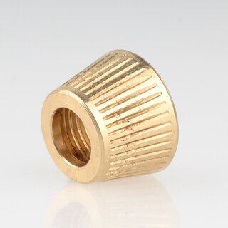 M10x1 Schrgmutter Haltekappe gerndelt 15x10mm Messing roh fr Lampen Einbau-Druckschalter geeignet