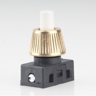 M10x1 Schrgmutter Haltekappe gerndelt 15x10mm Messing roh fr Lampen Einbau-Druckschalter geeignet