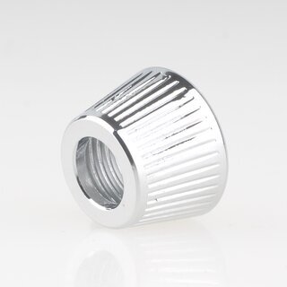 M10x1 Schrgmutter Haltekappe gerndelt 15x10mm Messing verchromt fr Lampen Einbau-Druckschalter geeignet