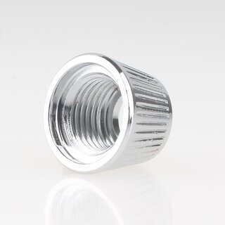 M10x1 Schrgmutter Haltekappe gerndelt 15x10mm Messing verchromt fr Lampen Einbau-Druckschalter geeignet