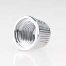 M10x1 Schrägmutter Haltekappe gerändelt 15x10mm Messing verchromt für Lampen Einbau-Druckschalter geeignet