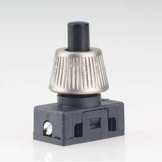 M10x1 Schrgmutter Haltekappe gerndelt 15x10mm Edelstahloptik fr Lampen Einbau-Druckschalter geeignet