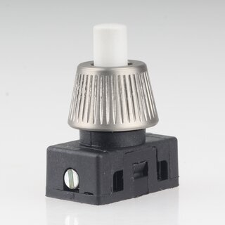 M10x1 Schrgmutter Haltekappe gerndelt 15x10mm Edelstahloptik fr Lampen Einbau-Druckschalter geeignet