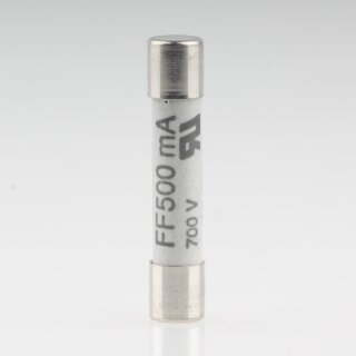 0.5A Feinsicherung Keramik 6,3x32mm 700V/500mA superflink