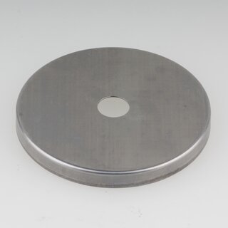 Lampen Abschluss-Scheibe Kaschierung Zierkappe 61x6mm Metall roh 10,2mm Mittelloch