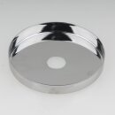 Lampen Abschluss-Scheibe Kaschierung Zierkappe 51x6mm Metall verchromt 10,2mm Mittelloch