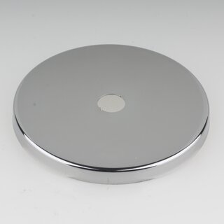 Lampen Abschluss-Scheibe Kaschierung Zierkappe 71x6mm Metall verchromt 10,2mm Mittelloch