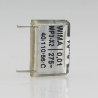 0.01uF 275V MP3 X2 Entstörkondensator 19x13mm Rastermaß 15mm
