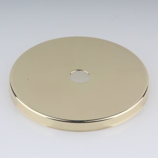 Lampen Abschluss-Scheibe Kaschierung Zierkappe 71x6mm Messing poliert 10,2mm Mittelloch