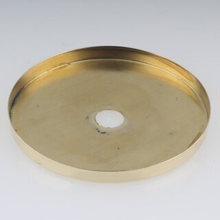 Lampen Abschluss-Scheibe Kaschierung Zierkappe 71x6mm Messing poliert 10,2mm Mittelloch
