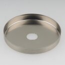 Lampen Abschluss-Scheibe Kaschierung Zierkappe 51x6mm Metall Edelstahloptik 10,2mm Mittelloch