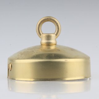 Lampen-Baldachin 80x31 Metall Messing roh mit Ringnippel 22mm fr Kettenaufhngung