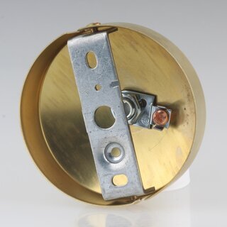 Lampen-Baldachin 80x31 Metall Messing roh mit Ringnippel 30mm fr Kettenaufhngung