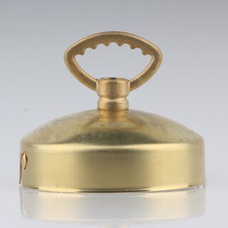 Lampen-Baldachin 80x31 Metall Messing roh mit Zahn-Ringnippel 42mm fr Kettenaufhngung