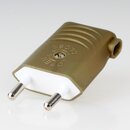 Eurostecker Europa-Flachstecker gold 250V/6A mit...