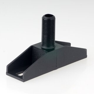 Wand- und Deckenhalter mit M10x1 Gewinde fr Deckendose oder Lampen-Baldachin Kunststoff schwarz
