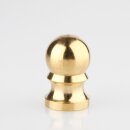 Lampen Abschlussknopf Zierknopf M10x1 mm Innengewinde 16x25 mm Messing roh
